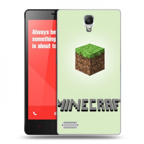 Дизайнерский силиконовый чехол для Xiaomi RedMi Note Minecraft