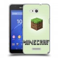 Дизайнерский пластиковый чехол для Sony Xperia E4g Minecraft