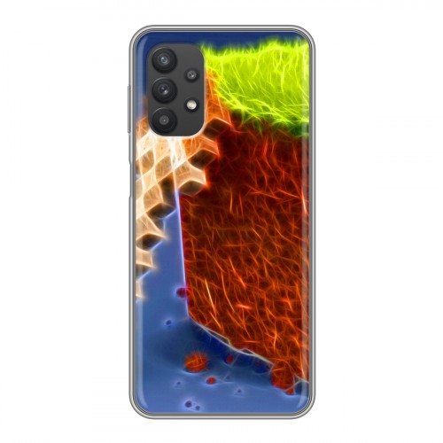 Дизайнерский силиконовый чехол для Samsung Galaxy A32 Minecraft