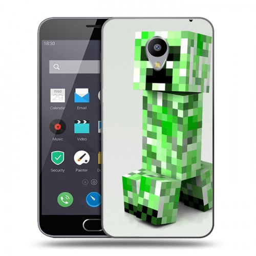 Дизайнерский пластиковый чехол для Meizu M2 Note Minecraft