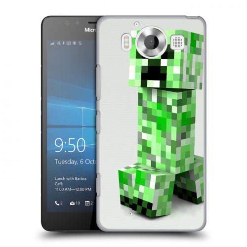 Дизайнерский пластиковый чехол для Microsoft Lumia 950 Minecraft