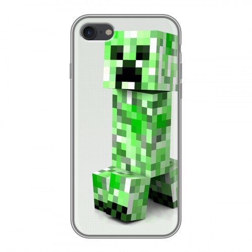 Дизайнерский силиконовый с усиленными углами чехол для Iphone 7 Minecraft