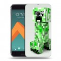 Дизайнерский пластиковый чехол для HTC 10 Minecraft