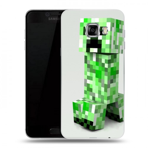 Дизайнерский пластиковый чехол для Samsung Galaxy C5 Minecraft