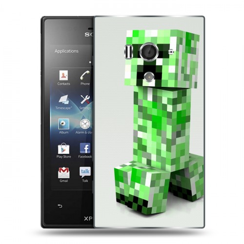 Дизайнерский пластиковый чехол для Sony Xperia acro S Minecraft