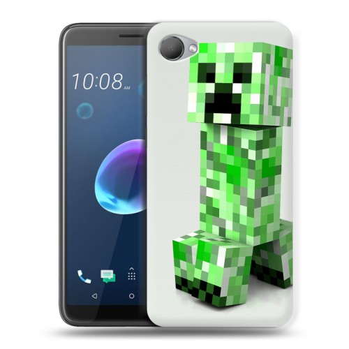 Дизайнерский пластиковый чехол для HTC Desire 12 Minecraft