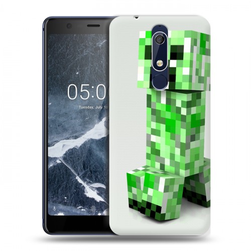 Дизайнерский пластиковый чехол для Nokia 5.1 Minecraft