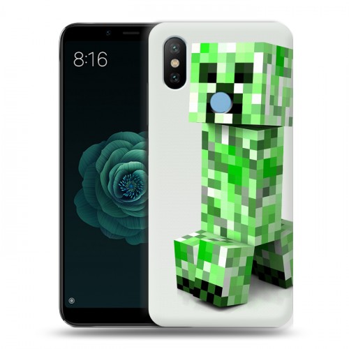 Дизайнерский силиконовый чехол для Xiaomi Mi A2 Minecraft