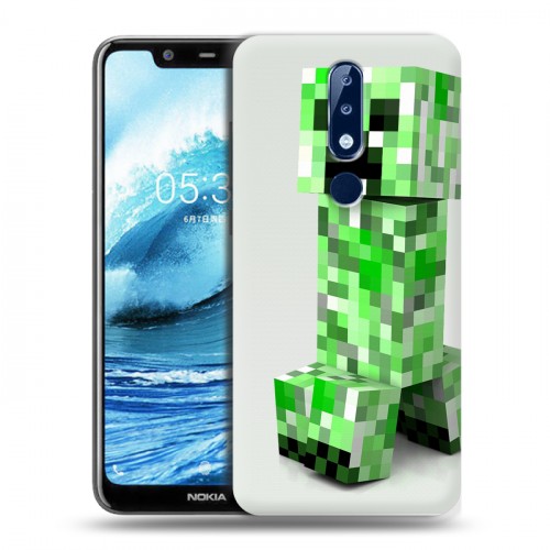 Дизайнерский пластиковый чехол для Nokia 5.1 Plus Minecraft