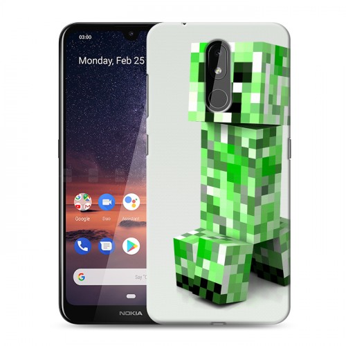 Дизайнерский силиконовый чехол для Nokia 3.2 Minecraft