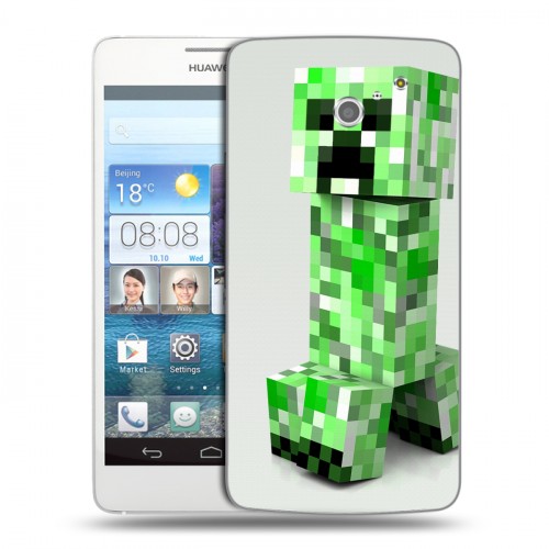 Дизайнерский пластиковый чехол для Huawei Ascend D2 Minecraft