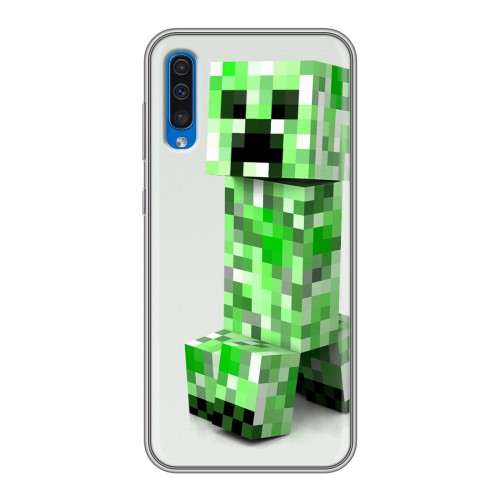 Дизайнерский силиконовый чехол для Samsung Galaxy A50 Minecraft