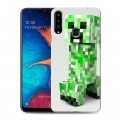 Дизайнерский пластиковый чехол для Samsung Galaxy A20s Minecraft