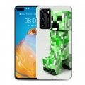 Дизайнерский пластиковый чехол для Huawei P40 Minecraft