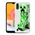 Дизайнерский силиконовый чехол для Samsung Galaxy M01 Minecraft