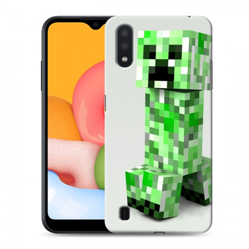 Дизайнерский силиконовый чехол для Samsung Galaxy M01 Minecraft