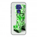 Дизайнерский силиконовый чехол для Motorola Moto G9 Play Minecraft