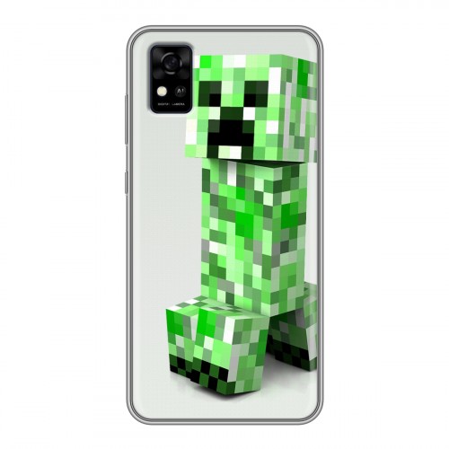 Дизайнерский силиконовый чехол для ZTE Blade A31 Minecraft