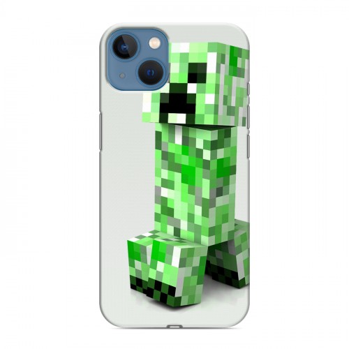 Дизайнерский силиконовый чехол для Iphone 13 Minecraft