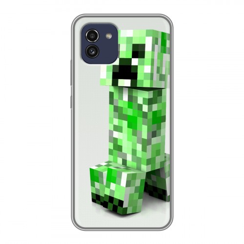 Дизайнерский силиконовый чехол для Samsung Galaxy A03 Minecraft