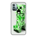 Дизайнерский силиконовый чехол для Nokia G11 Minecraft