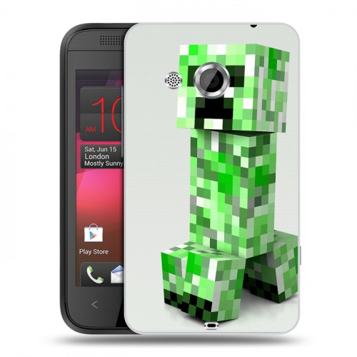 Дизайнерский пластиковый чехол для HTC Desire 200 Minecraft