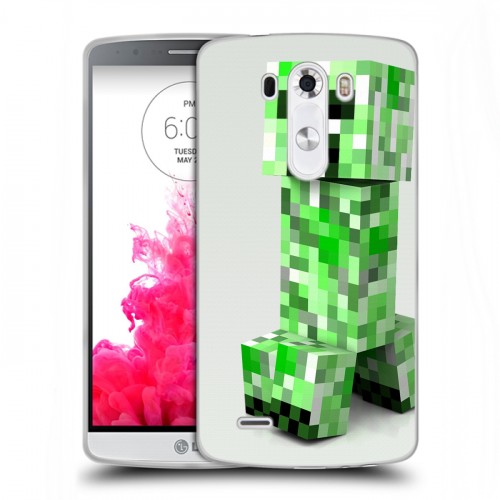 Дизайнерский силиконовый чехол для LG G3 (Dual-LTE) Minecraft