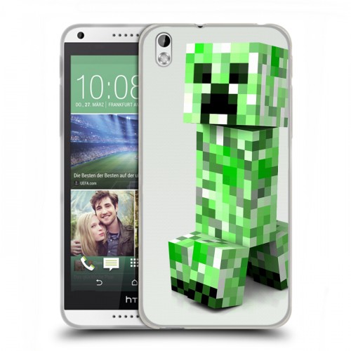 Дизайнерский пластиковый чехол для HTC Desire 816 Minecraft