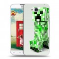 Дизайнерский пластиковый чехол для LG L80 Minecraft