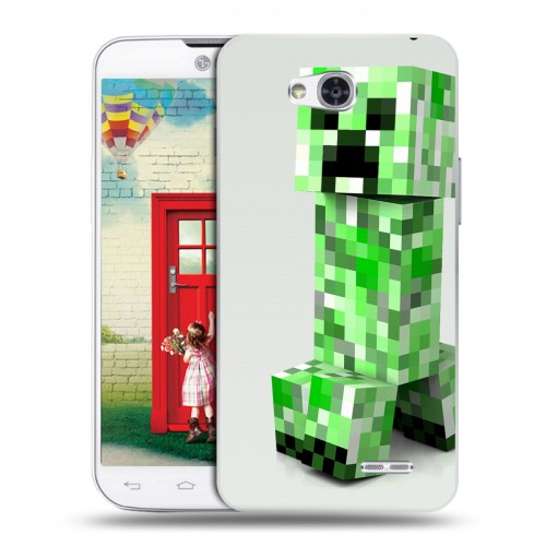 Дизайнерский пластиковый чехол для LG L80 Minecraft