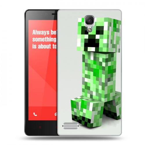 Дизайнерский силиконовый чехол для Xiaomi RedMi Note Minecraft