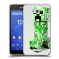 Дизайнерский пластиковый чехол для Sony Xperia E4g Minecraft