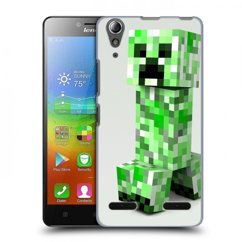 Дизайнерский пластиковый чехол для Lenovo A6000 Minecraft