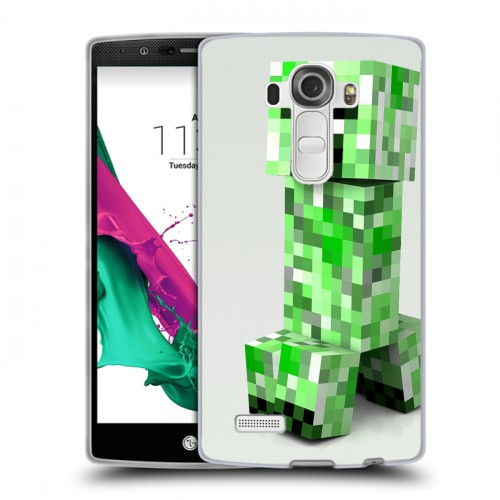 Дизайнерский пластиковый чехол для LG G4 Minecraft