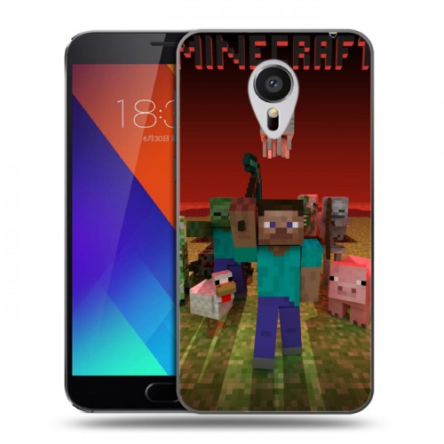 Дизайнерский пластиковый чехол для Meizu MX5 Minecraft