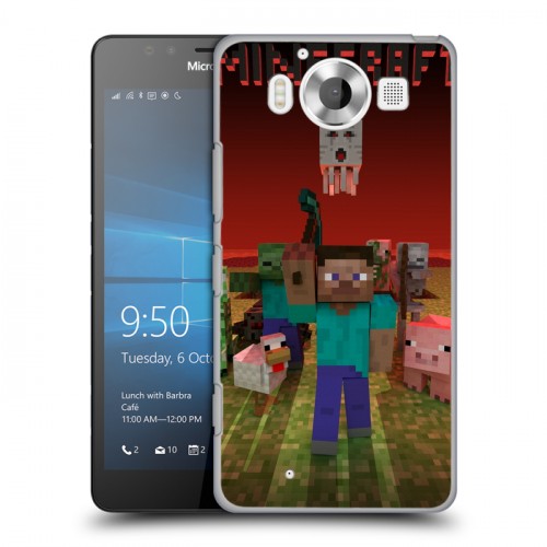 Дизайнерский пластиковый чехол для Microsoft Lumia 950 Minecraft