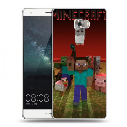 Дизайнерский пластиковый чехол для Huawei Mate S Minecraft