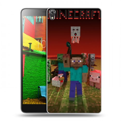 Дизайнерский силиконовый чехол для Lenovo Phab Minecraft