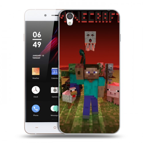 Дизайнерский пластиковый чехол для OnePlus X Minecraft