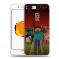 Дизайнерский пластиковый чехол для Iphone 7 Plus / 8 Plus Minecraft