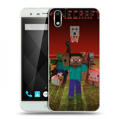 Дизайнерский пластиковый чехол для Ulefone Paris Minecraft