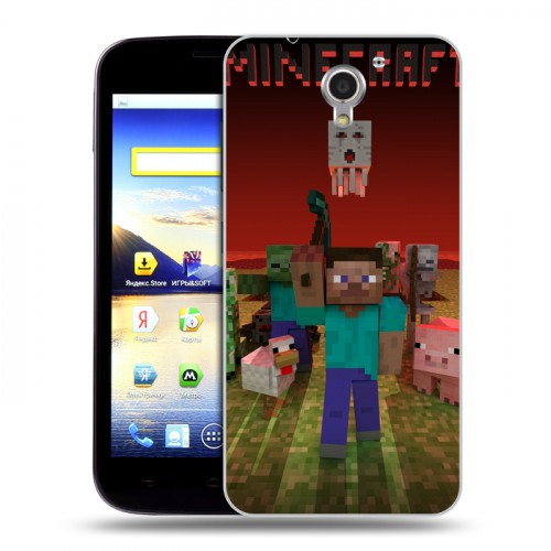 Дизайнерский пластиковый чехол для ZTE Blade A510 Minecraft