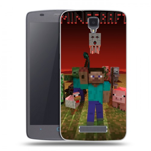 Дизайнерский силиконовый чехол для ZTE Blade L5 Minecraft