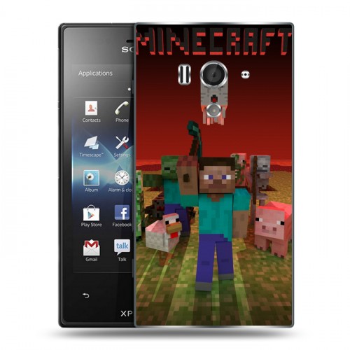 Дизайнерский пластиковый чехол для Sony Xperia acro S Minecraft