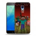 Дизайнерский пластиковый чехол для Meizu M5 Minecraft