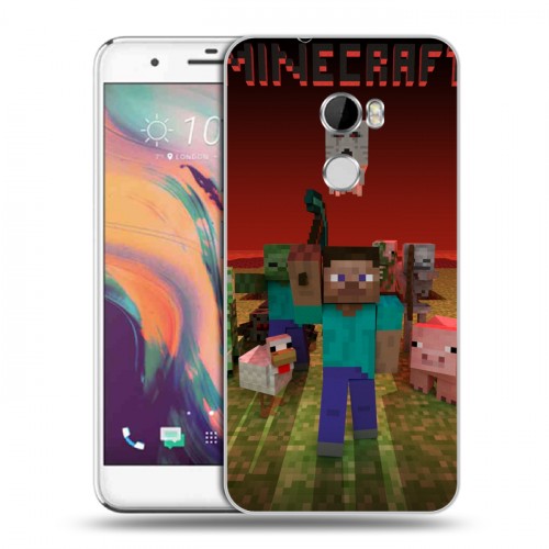 Дизайнерский пластиковый чехол для HTC One X10 Minecraft