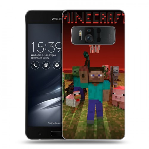 Дизайнерский силиконовый чехол для ASUS ZenFone AR Minecraft