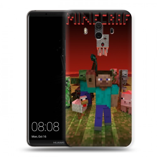 Дизайнерский пластиковый чехол для Huawei Mate 10 Minecraft