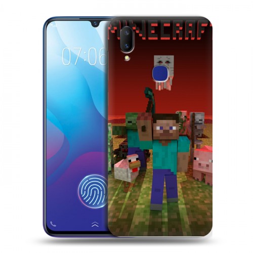 Дизайнерский пластиковый чехол для Vivo V11i Minecraft