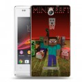 Дизайнерский пластиковый чехол для Sony Xperia E Minecraft